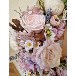 Wianek wiosenny kwiatowy wielkanocny Lawendowe Kwiaty